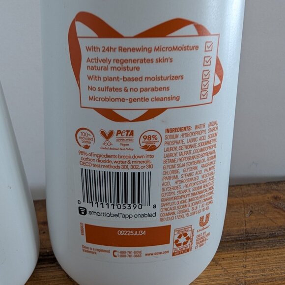 Lot of 2 Dove Gingerbread Delight Limited Edition Nourishing Body Wash - New! - Picture 5 of 5